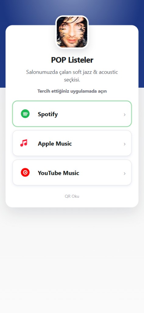 Playlist QR örnek sayfası